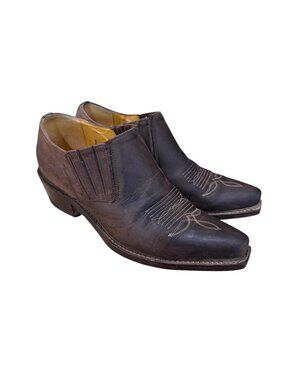 FH Senka Handcrafted Limited edition Western Cowboy leathern Ankle Boots Men 8.